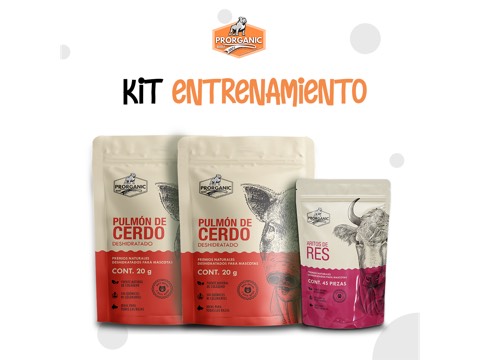 Kit Entrenamiento deshidratado natural para perro PRORGANIC