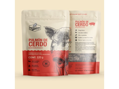 Pulmón de cerdo deshidratado natural para perro PRORGANIC